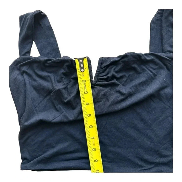 Naked wardrobe Black Flare Pant Soft Cropped Top Tank 2 PC Set Outfit Size 1X - Picture 13 of 15